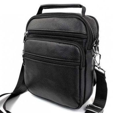 Чоловіча шкіряна сумка на щодень чорна Bexhill A25-238C, Черный