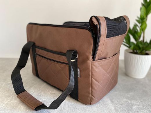 Сумка переноска для собак и кошек Voyage Brown L - 55х23х40см.
