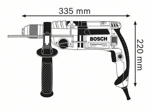 Ударний дриль Bosch GSB 24-2 Professional (060119C900)