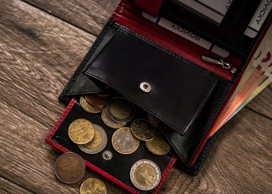Гаманець чоловічий шкіряний ROVICKY N4-GOAN-5252 BLACK/RED чорний
