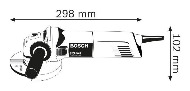 Кутова шліфмашина BOSCH GWS 1400 Вт (0601824806)