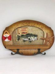 Ключница для рыбака с крючками 23х16см