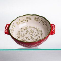 Форма для запекания Vintage &Oslash;17 (см) круглая форма для выпекания в духовке с ручками Красная HM04-05