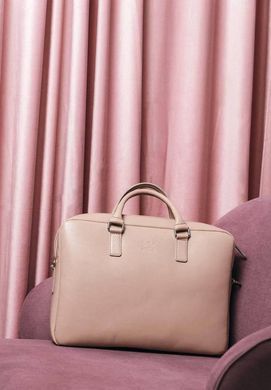 Кожаная деловая сумка Briefcase 2.0 светло-бежевый