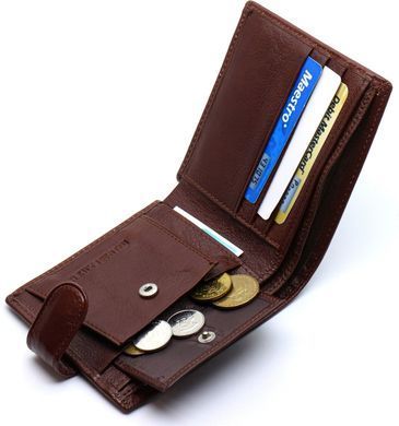 Мужское портмоне из натуральной кожи ST Leather В104 Коричневый