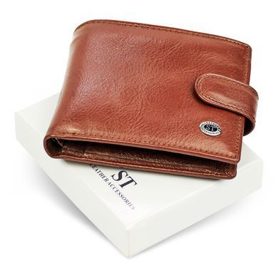 Мужское портмоне из натуральной кожи ST Leather В104 Коричневый