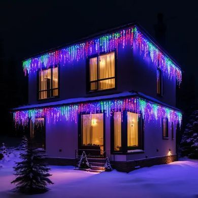 Уличная гирлянда Бахрома 25 м 405 LED черный провод Мультиколор 25MBML