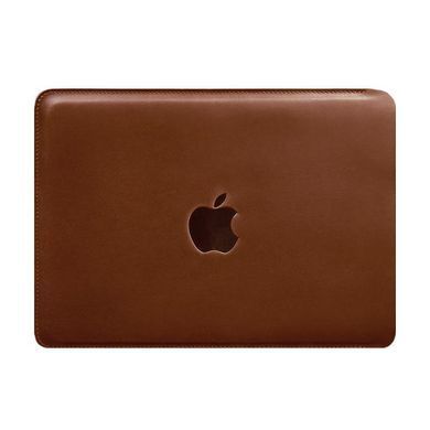 Шкіряний чохол для MacBook 14 дюйм Світло-коричневий Crazy Horse, Коричневий