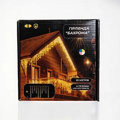Уличная гирлянда Бахрома 25 м 405 LED черный провод Мультиколор 25MBML