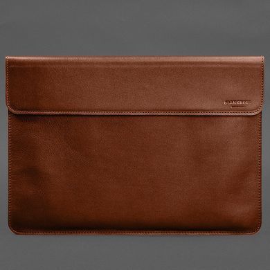 Шкіряний чохол-конверт на магнітах для MacBook Air 15 (2023) Світло-коричневий, Коричневий
