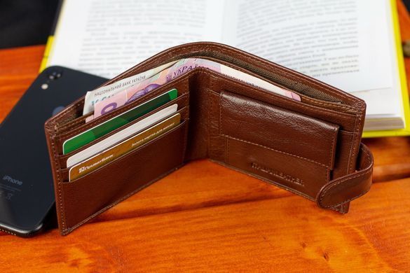 Мужское портмоне из натуральной кожи ST Leather В104 Коричневый
