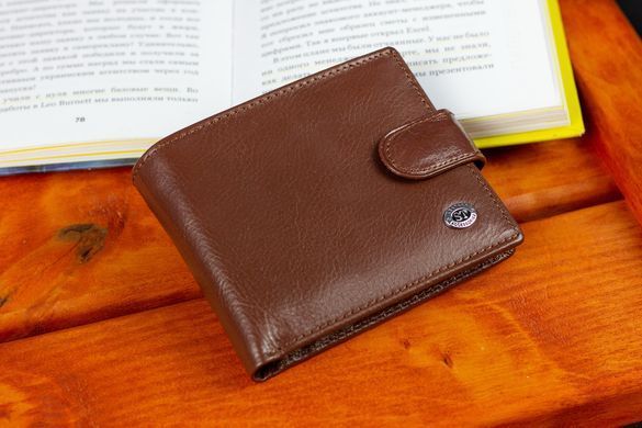 Мужское портмоне из натуральной кожи ST Leather В104 Коричневый