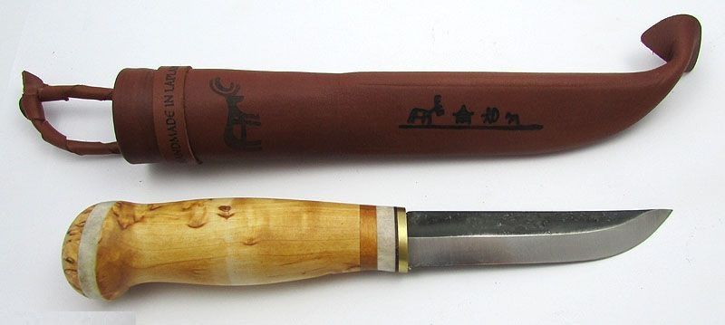 Ніж LAPPI Puukko 95, 80CrV2, рукоятка - карельська береза (14171)