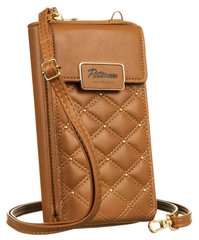 Сумка-кошелек женская из экокожи с карманом для телефона Peterson PTN M-09-4789 бежевая