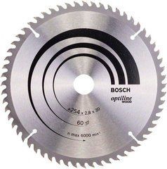Пильний диск по дереву Bosch Optiline Wood 254 мм 60 зубів (2608640444)