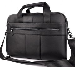 Чоловіча ділова сумка-портфель SK 678437 із натуральної шкіри, Черный