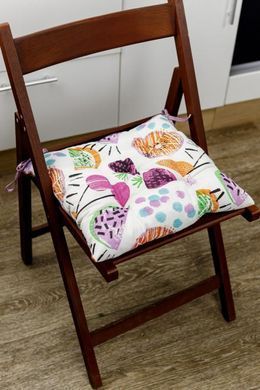 Подушка для стільця Violet cherries 40х40 см, Зелений