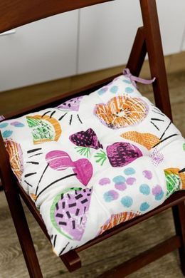 Подушка для стільця Violet cherries 40х40 см, Зелений