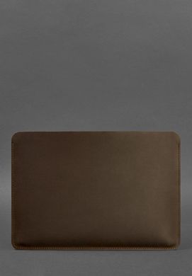 Кожаный чехол для MacBook 14 дюймов Темно-коричневый Crazy Horse