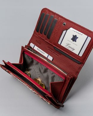 Гаманець жіночий шкіряний LORENTI 76110-DR-RFID-6796 червоний