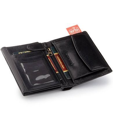 Кошелек мужской кожаный Peterson PTN 339.01 2-1-1 черный