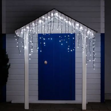 Уличная гирлянда бахрома 12 м 200 led черный провод черный провод Белый 12MBW