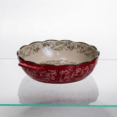 Форма для запікання Vintage &Oslash;20 (см) кругла з ручками Червона HM04-06, Червоний