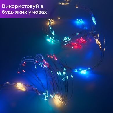 Гирлянда светодиодная конский хвост GarlandoPro 200LED Роса 2м&nbsp;10 линий 173309ML