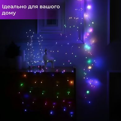 Гирлянда светодиодная конский хвост GarlandoPro 200LED Роса 2м&nbsp;10 линий 173309ML