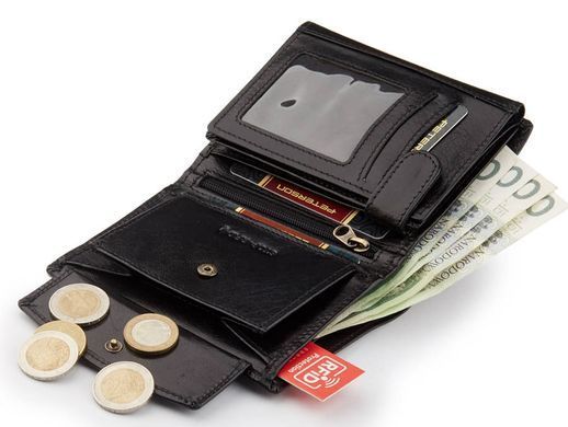 Кошелек мужской кожаный Peterson PTN 339.01 2-1-1 черный