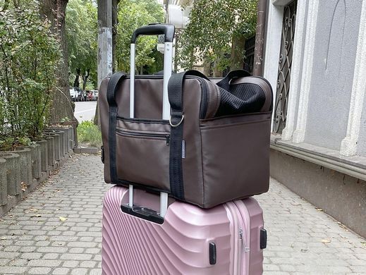 Сумка Переноска для Собак и Котов Voyage Chocolate экокожа S - 40х24х29см