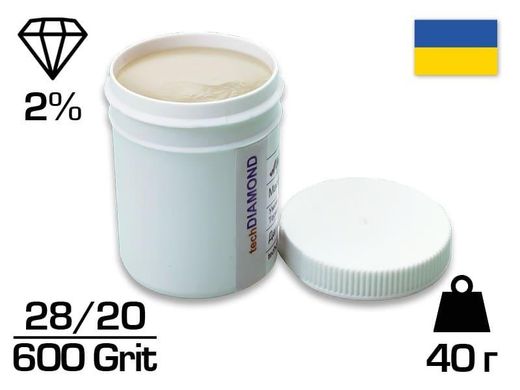 Алмазна паста АСМ 28/20 HОМГ (2%) 600 GRIT, 40 г (ACM28-20(НОМГ)) (ACM28-20