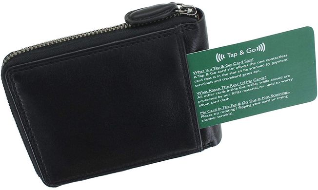 Кошелек мужской кожаный Visconti HT14 Camden c RFID Black