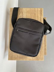 Чоловіча текстильна сумка через плече, матеріал Оксфорд 600 Німеччина, чорного кольору, Черный
