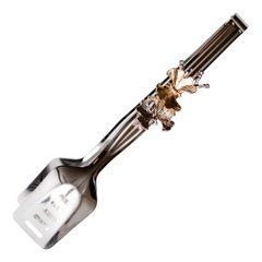 Щипці кухонні металеві 29&times;5 (см) кулінарні щипці для м'яса, риби, гриля кухарські щипці для Сріблястий HP-8-63