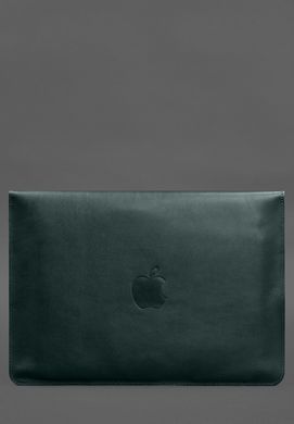 Шкіряний чохол-конверт на магнітах для MacBook 15 дюйм Зелений, Зелений
