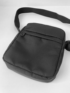 Чоловіча текстильна сумка через плече, матеріал Оксфорд 600 Німеччина, чорного кольору, Черный