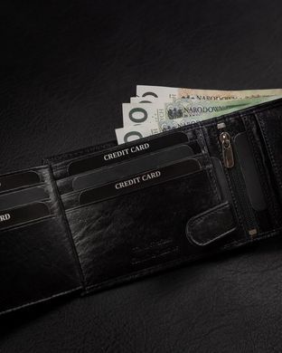 Гаманець чоловічий шкіряний Badura B-N61-MIL NERO