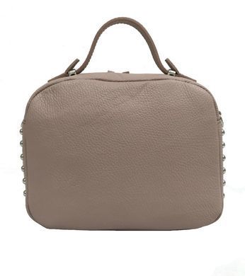 Жіноча шкіряна сумка крос-боді Italian fabric bags 1166 beige