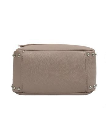 Жіноча шкіряна сумка крос-боді Italian fabric bags 1166 beige