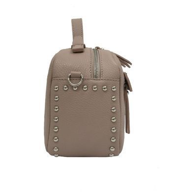 Жіноча шкіряна сумка крос-боді Italian fabric bags 1166 beige