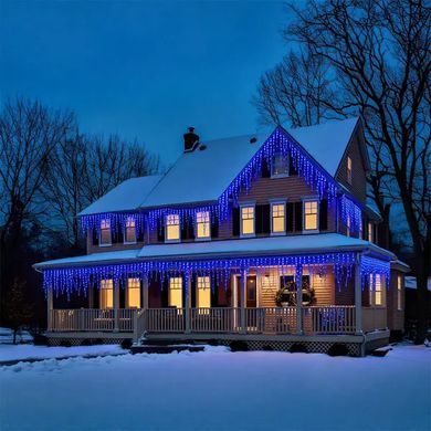 Уличная гирлянда Бахрома 50 м 600 LED белый провод Синий 50MWBL