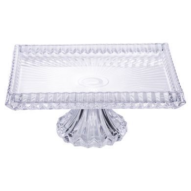 Тортовница прямоугольная на ножке 30&times;25&times;13 (см) стеклянная HP-19-147