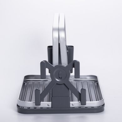 Сушарка складна для посуду двоярусна з піддоном HP-46-11