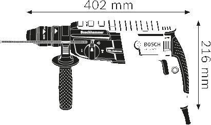 Перфоратор Bosch GBH 2-28 F Professional (0611267600) + набір свердел Bosch 6,8,10 мм
