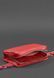 Кожаная женская поясная сумка Dropbag Mini красная