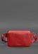Кожаная женская поясная сумка Dropbag Mini красная