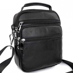 Мужская черная наплечна сумка из натуральной кожи Bexhill BX819C
