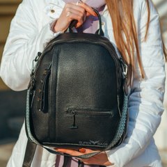 Рюкзак женский из натуральной кожи. Черный рюкзак городской кожаный (76590)