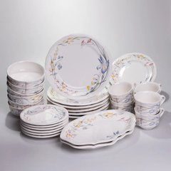 Столовый набор посуды тарелок и чашек 32 предмета на 6 персон Villeroy фарфоровый YY78-8A
